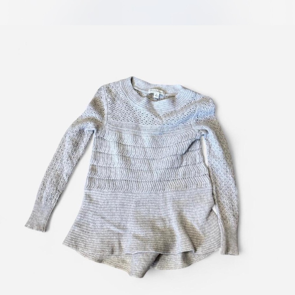 White + Warren Light Gray Women's Sweater